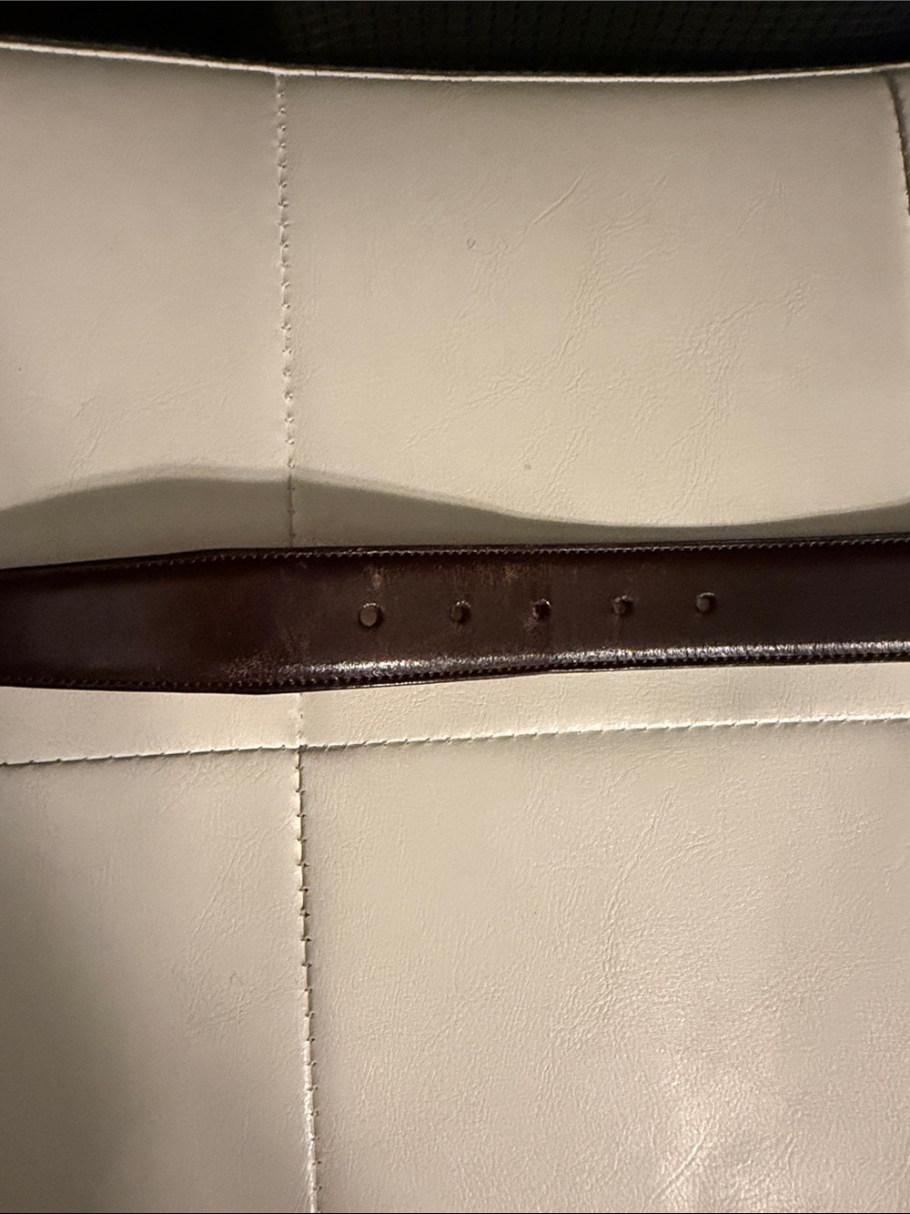 Trafalgar Men's Brown Cortina Leather Belt with Gold Buckle Sz 38 - Picture 5 of 7